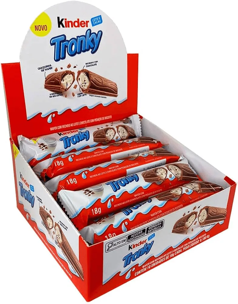 CHOCOLATE KINDER TRONKY T1 180G COM 10 UNIDADES DE 18G CADA FERRERO